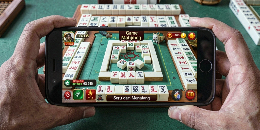 Tangkapan layar gameplay 6RT menunjukkan pengalaman bermain Mahjong yang seru.