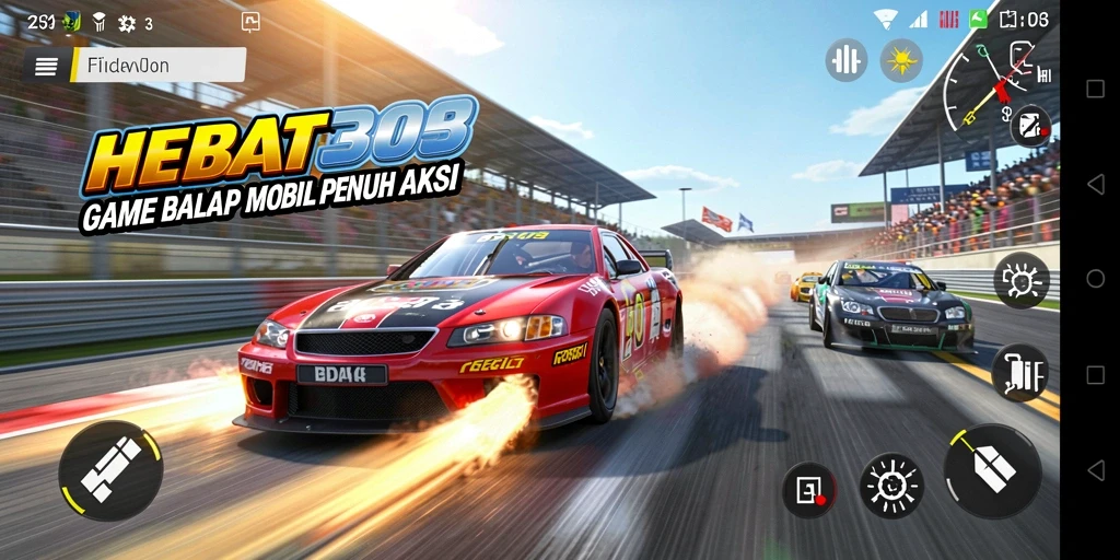 Gameplay HEBAT303 dengan aksi balap mendebarkan.