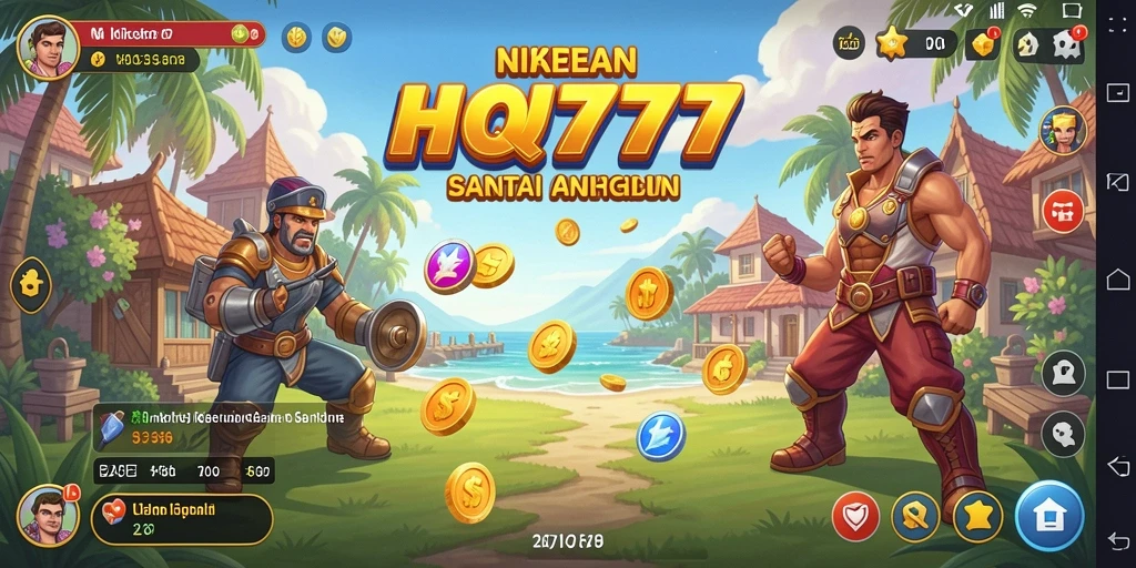Tampilan gameplay santai dan interaktif dari HQ777 menjadikan pengalaman bermain yang menyenangkan.