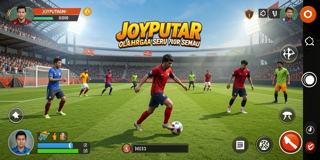 Tampilan gameplay menarik dari JOYPUTAR yang penuh aksi olahraga.