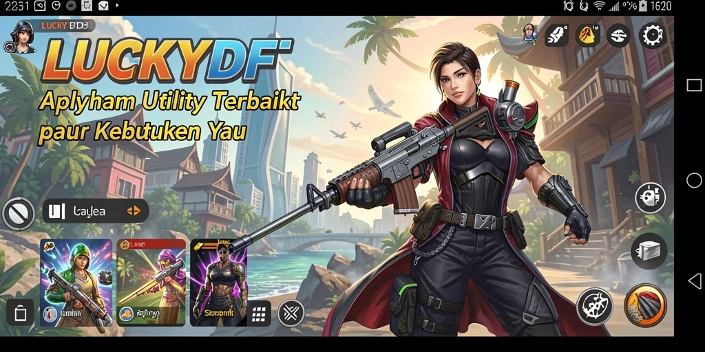 Tampilan UI LUCKYDF yang modern dan intuitif.