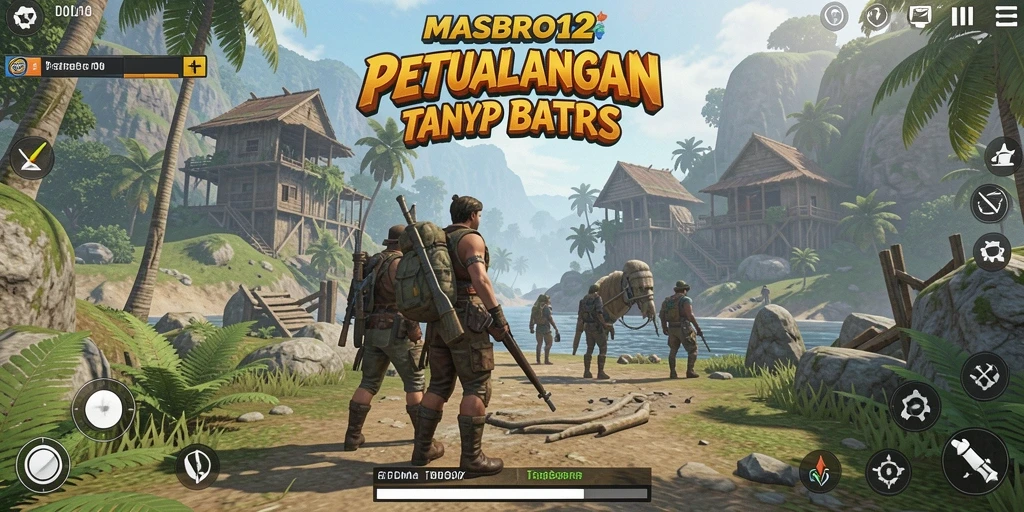 Screenshot menunjukkan aksi seru petualangan dalam dunia terbuka.