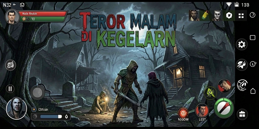 Screenshot utama N32 menampilkan suasana gameplay yang mencekam.