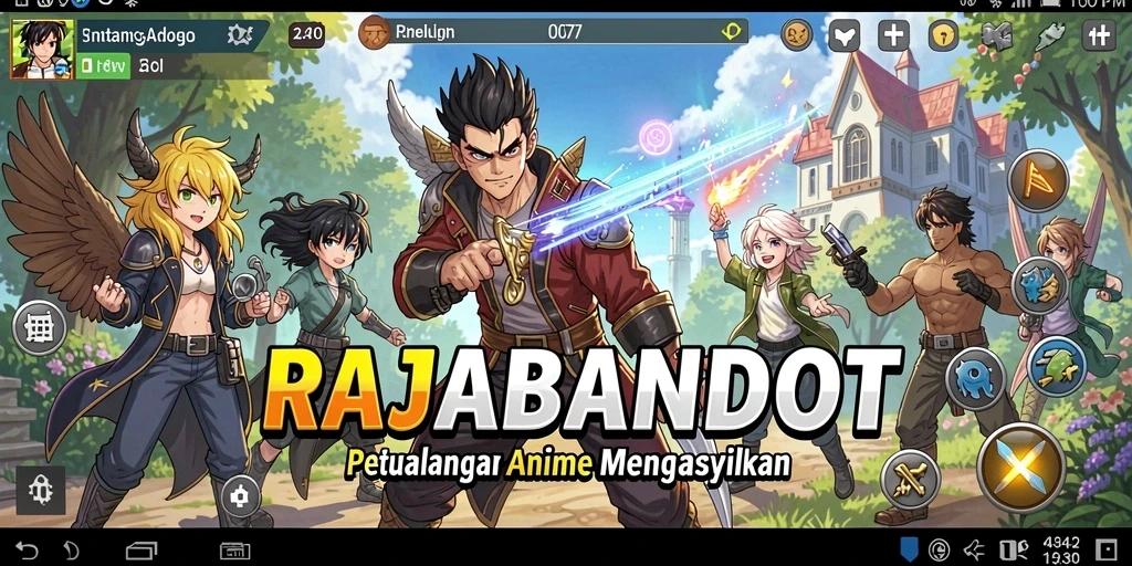 Screenshot gameplay RAJABANDOT menampilkan aksi karakter anime yang mendebarkan.