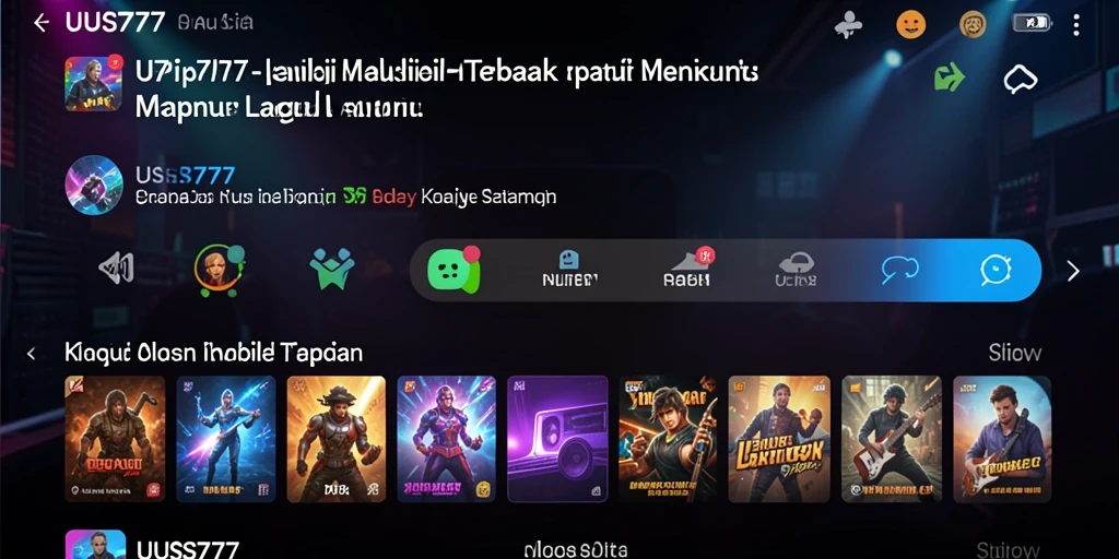 Tampilan gameplay UUS777 saat menikmati musik dengan teman.