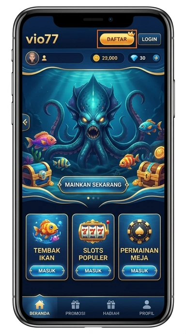 Screenshot aplikasi vio77 memperlihatkan beragam pilihan aplikasi.